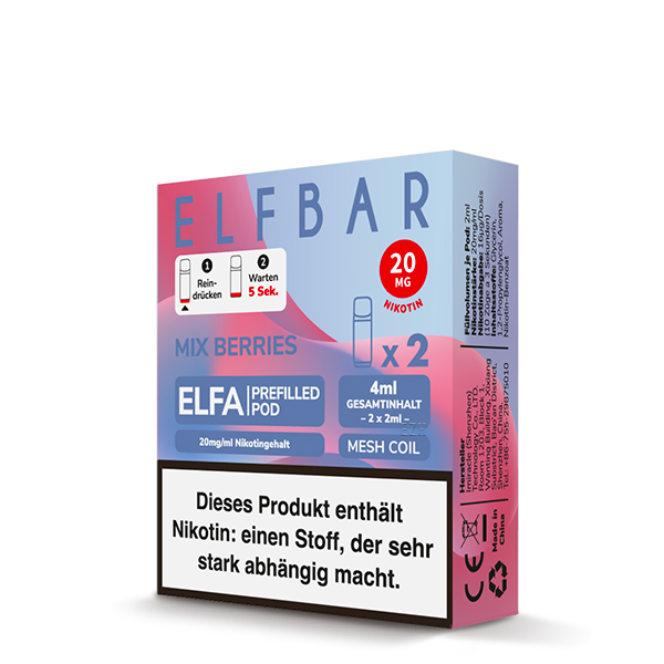 ELF Bar - ELFA - Prefilled Pods (2 Stück) - Mix Berries - 20mg/ml