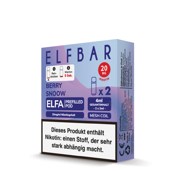 ELF Bar - ELFA - Prefilled Pods (2 Stück) - Berry Snoow - 20mg/ml