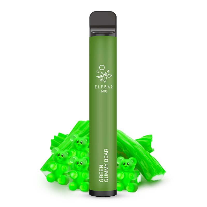 ELF Bar 600 - E-Zigarette - Green Gummy Bear Mit Nikotin - 20mg/ml