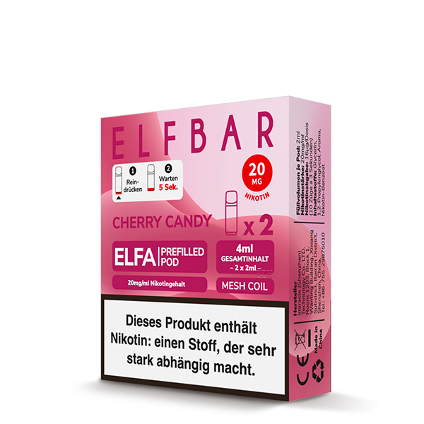 ELF Bar - ELFA - Prefilled Pods (2 Stück) - Cherry Candy - 20mg/ml