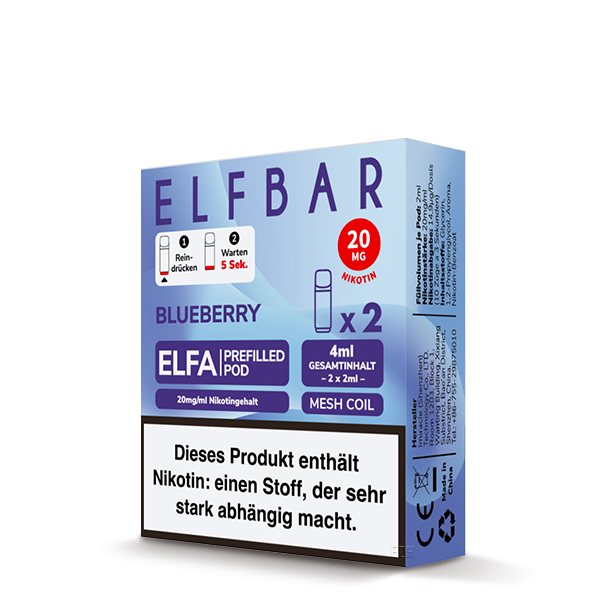 ELF Bar - ELFA - Prefilled Pods (2 Stück) - Blueberry - 20mg/ml