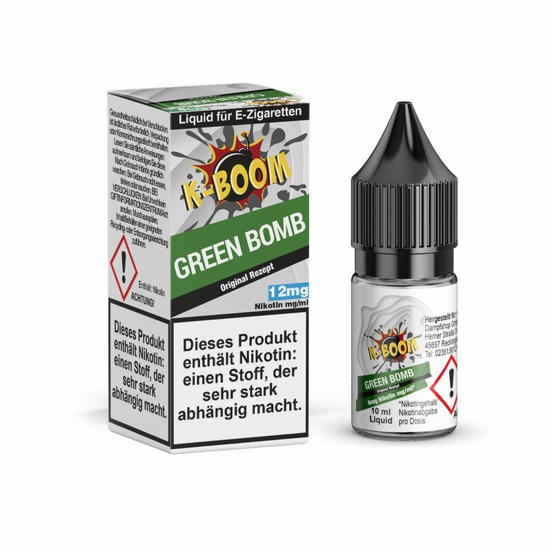 K-Boom Green Bomb - 10 ml - 12mg/ml Nikotinsalz