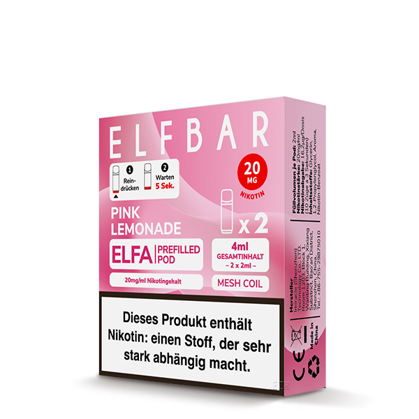 ELF Bar - ELFA - Prefilled Pods (2 Stück) - Pink Lemonade - 20mg/ml