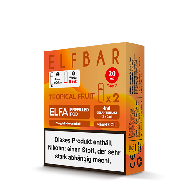 ELF Bar - ELFA - Prefilled Pods (2 Stück) - Tropical Fruit - 20mg/ml