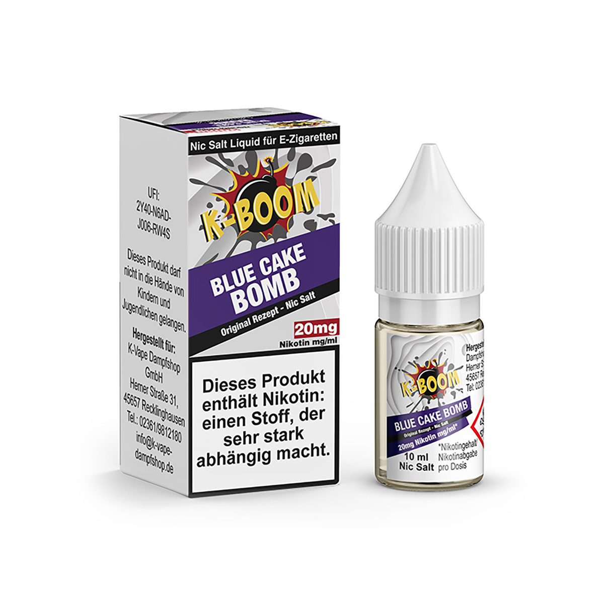 K-Boom Blue Cake Bomb - 10 ml - 20mg/ml Nikotinsalz