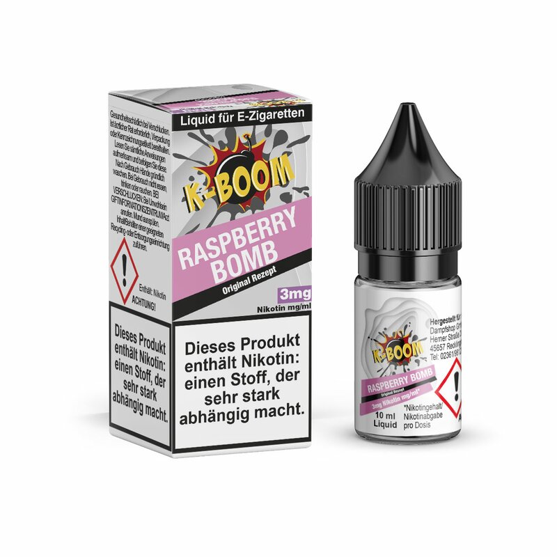 K-Boom Raspberry Bomb - 10 ml - 3mg/ml Nikotinsalz