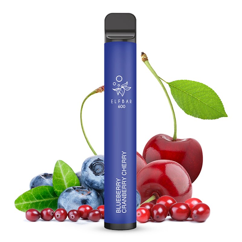 ELF Bar 600 - E-Zigarette - Blueberry Cranberry Cherry Mit Nikotin - 20mg/ml