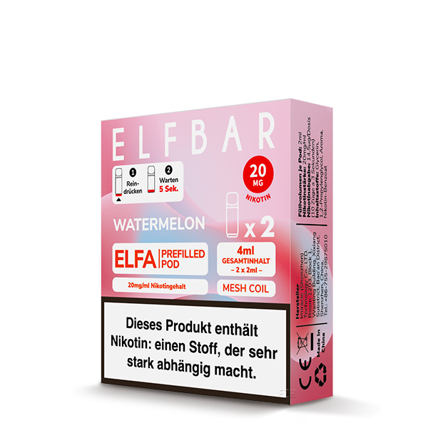 ELF Bar - ELFA - Prefilled Pods (2 Stück) - Watermelon - 20mg/ml