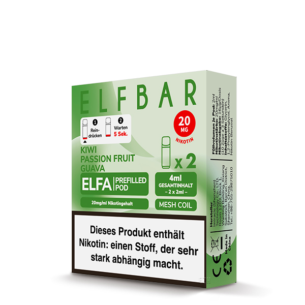 ELF Bar - ELFA - Prefilled Pods (2 Stück) - Kiwi Passion Fruit Guava - 20mg/ml