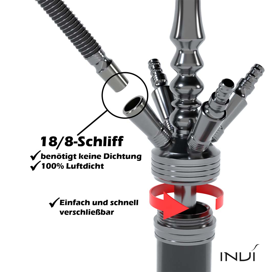 INVI Tesseract Edelstahl Gun Metal - Schwarz