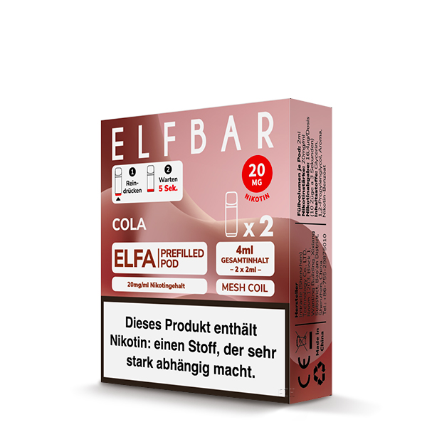ELF Bar - ELFA - Prefilled Pods (2 Stück) - Cola - 20mg/ml