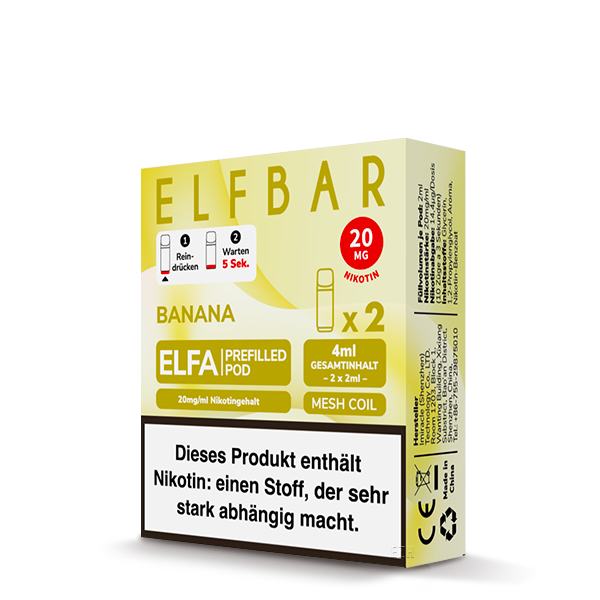 ELF Bar - ELFA - Prefilled Pods (2 Stück) - Banana - 20mg/ml
